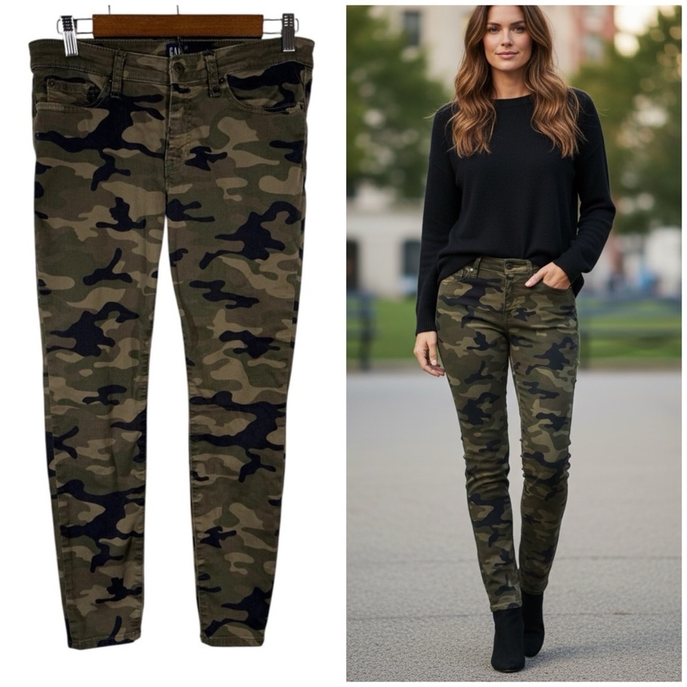Gap Camo Denim Comfy Leggings Jeans Size 27